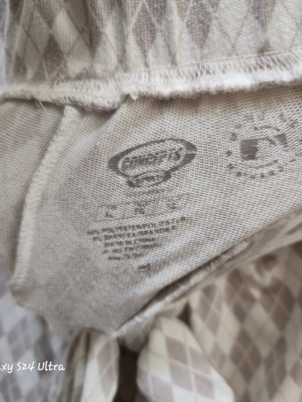 MLB Gray Diamond Pattern PJ Set - Picture 8 of 9
